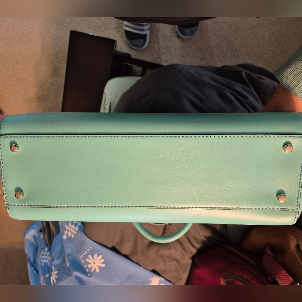 Kate Spade Orchard Valley Smooth Purse In Soft Aqua - Picture 3 of 8